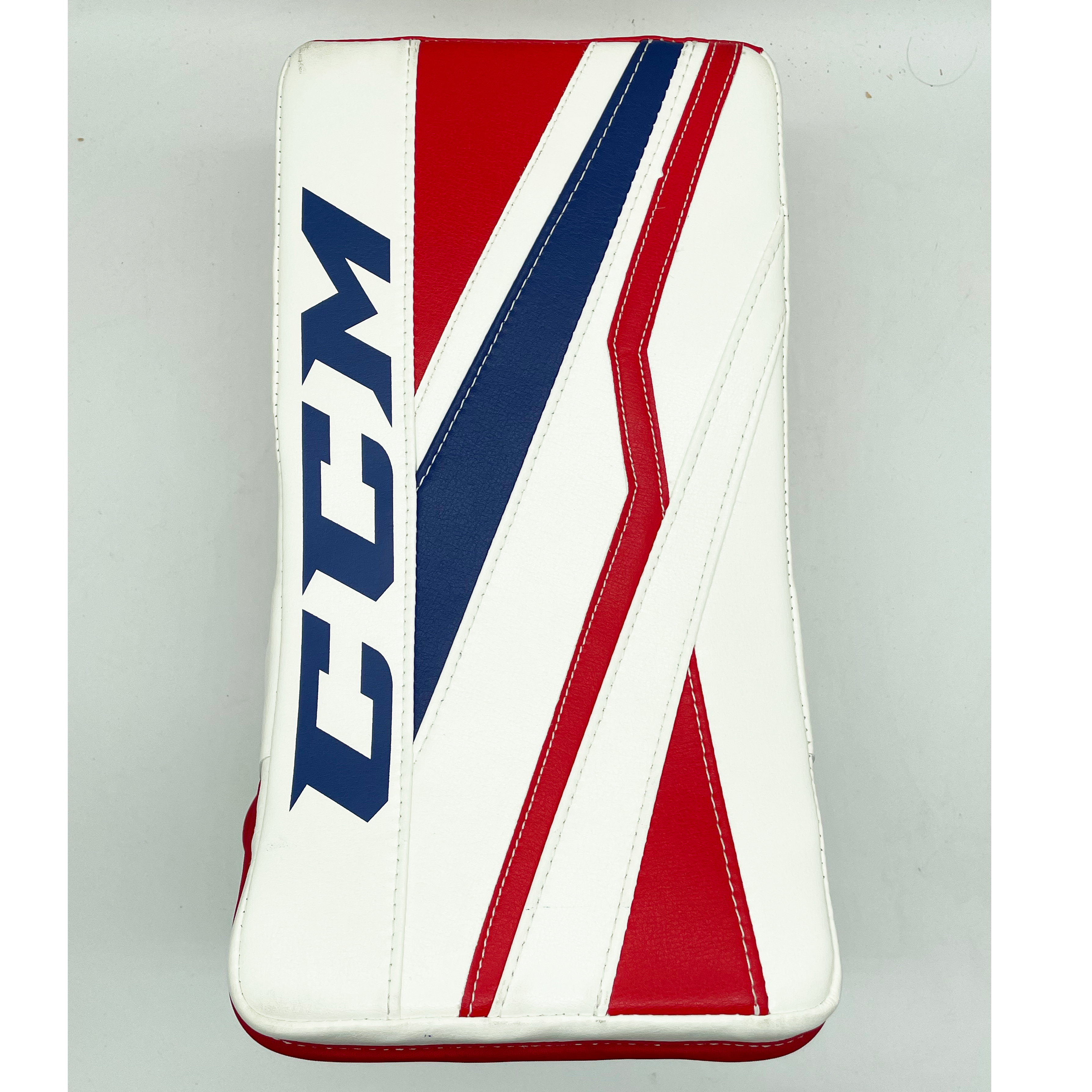 CCM Extreme Flex III - Nouveau bloqueur de gardien droit Pro Stock (blanc/rouge/bleu)